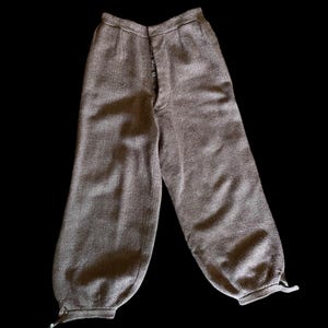Rare 1930s Vintage Wool Rust brown trousers Men Slacks 4 plus knickerbockers sportswear golf pants skiing