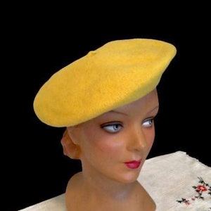 Authentic Vintage 1930s French Beret Hat Basken Mütze
