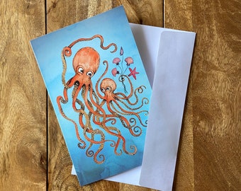 Octopus verjaardagskaart