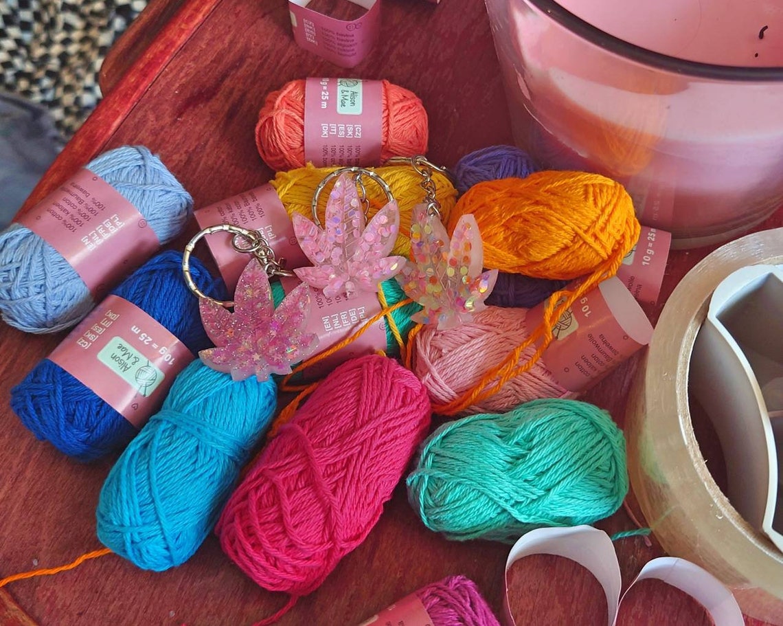 Handmade Epoxy Resin Keychains. Etsy