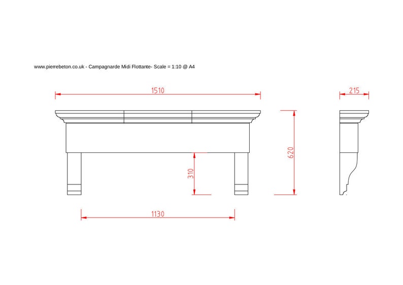 Floating Mantel Shelf With Corbels Chunky French Farmhouse Etsy UK