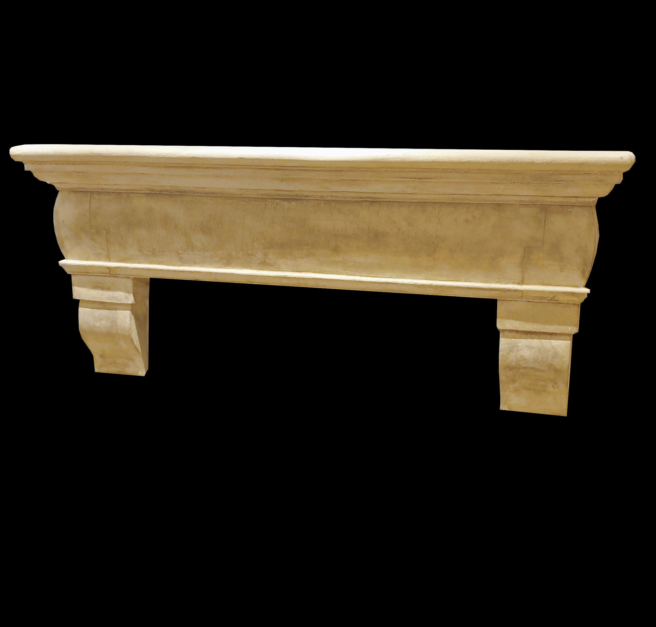 Floating Mantel Shelf With Corbels Chunky French Farmhouse Etsy UK