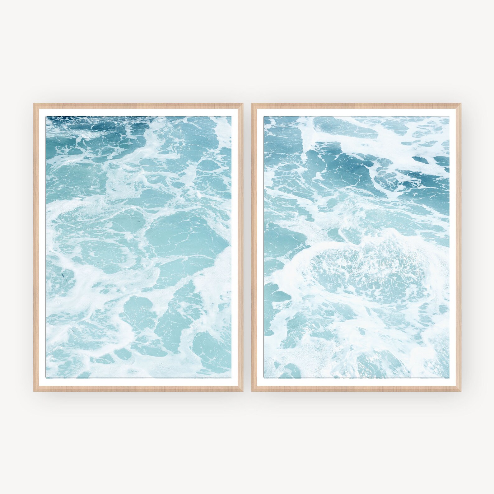 Set of 2 Ocean Prints Sea Print Ocean Photography Blue Wall Etsy