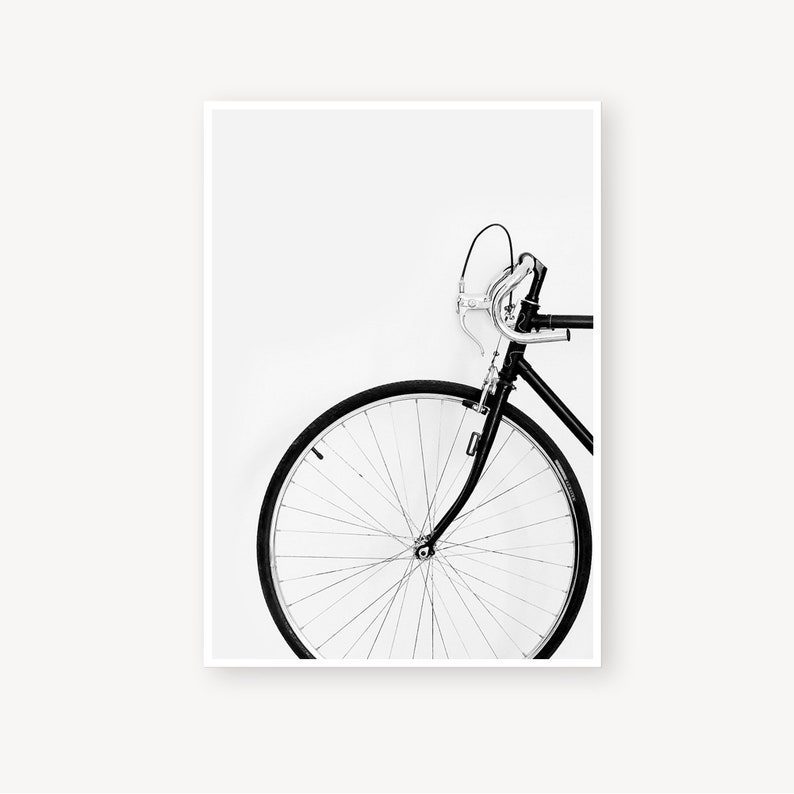 Bicycle Wall Art Black and White Print Set of 2 Print Bike | Etsy
