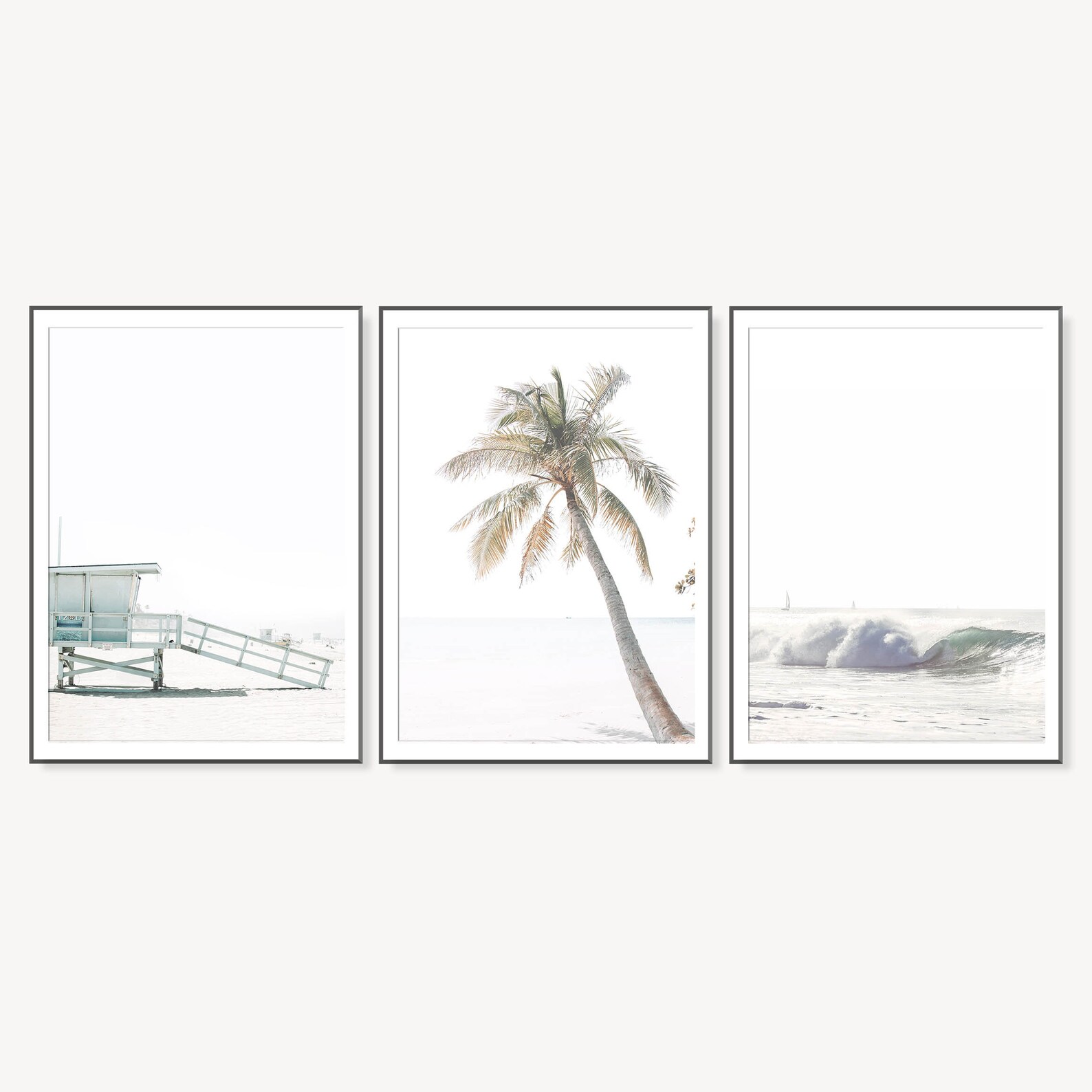 Beach Prints Set of 3 Prints Beach Wall Art Wall Art Etsy