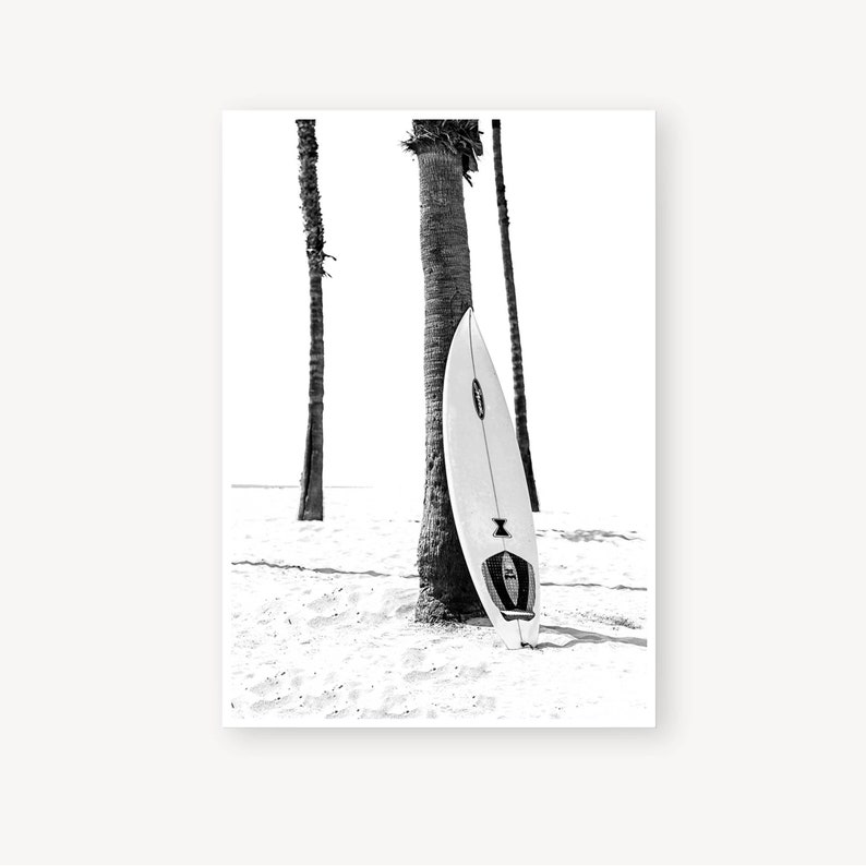 Set of 6 Beach Prints Coastal Print Set Black and White Etsy
