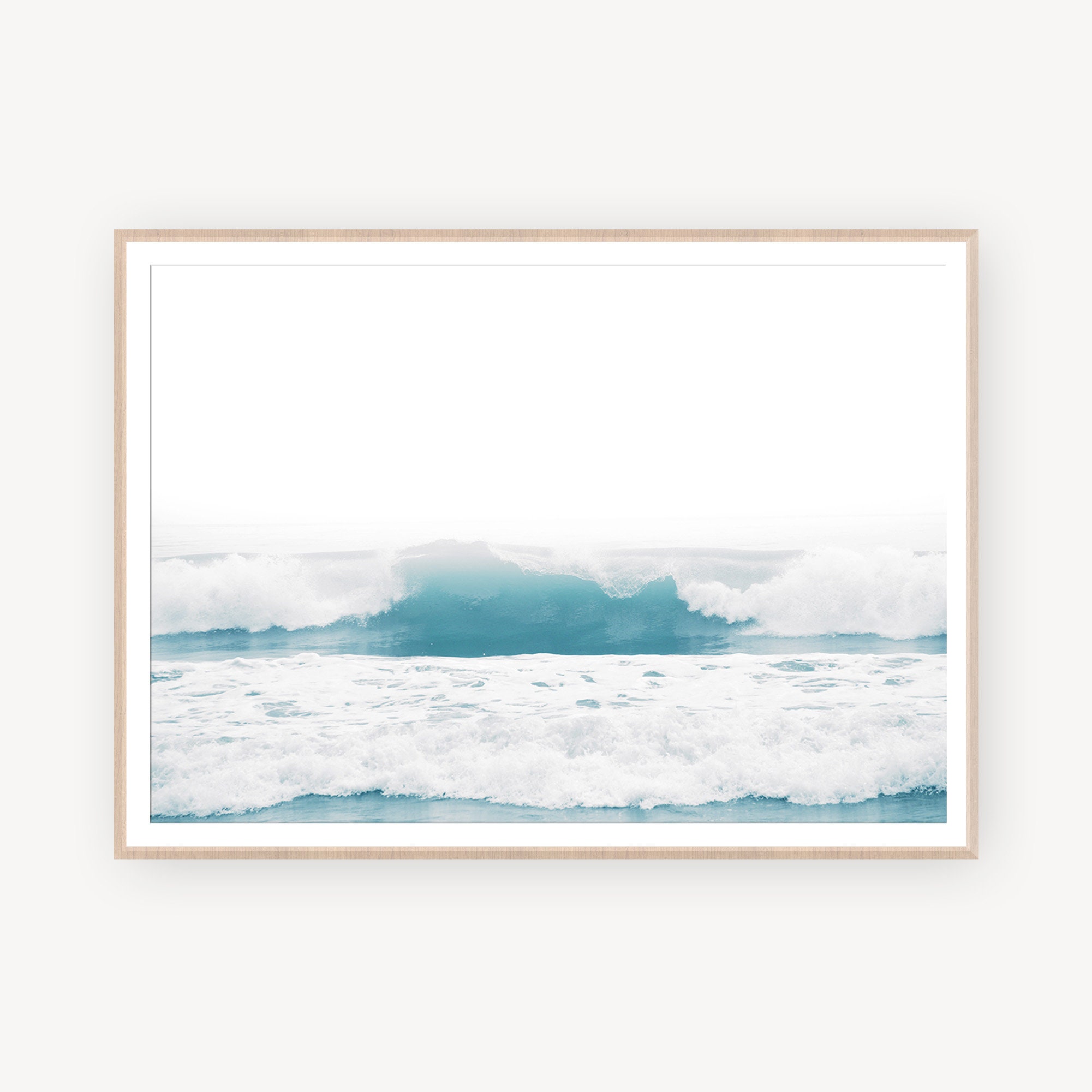 Ocean Print Beach Print Wave Print Printable Wall Art Blue | Etsy
