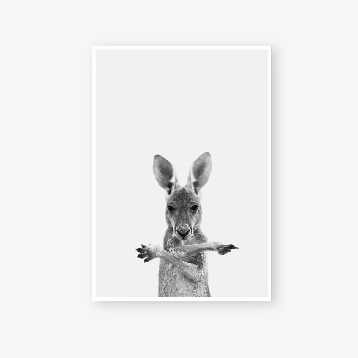 Kangaroo Print Australian Animal Art Instant Download Etsy