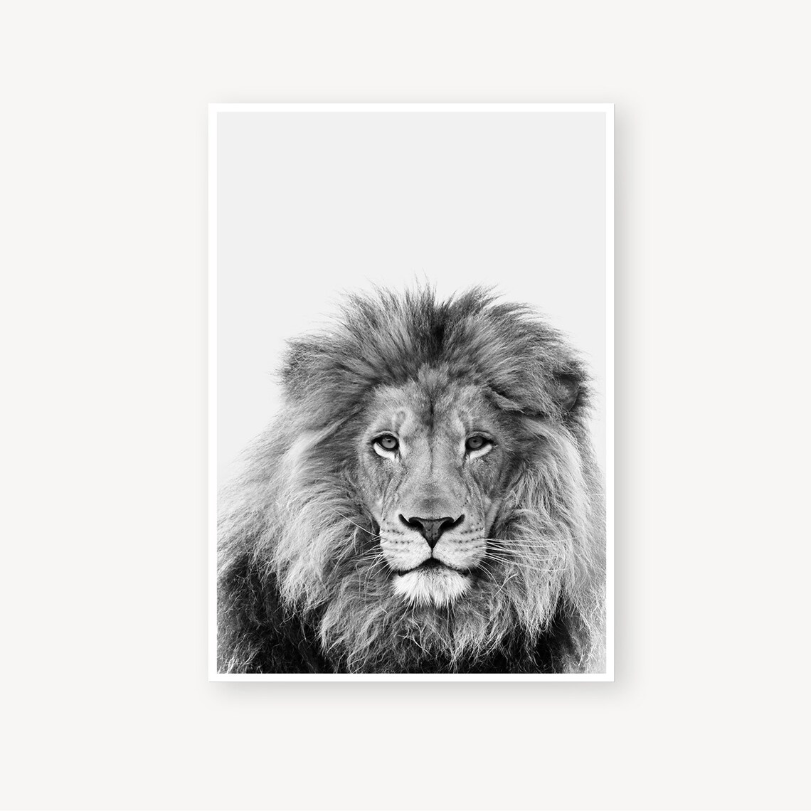Set Of 2 Nursery Prints Black and White Lion Safari Nursery Etsy