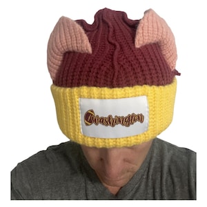 Washington Football Mascot Hat with Ears