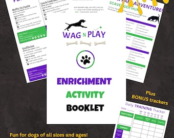 Livret d'activités professionnelles d'enrichissement pour chien - Gardez votre chien mentalement actif et suivez ses progrès !