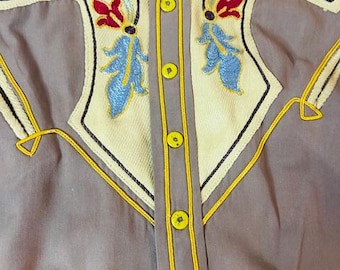 Vtg 1940s Sam A Forman Western Cowboy Cowgirl Wool Rockabilly 40