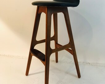 Erik Buch OD61 Bar Stool Rosewood Single Danish Modern MCM O.D. Møbler