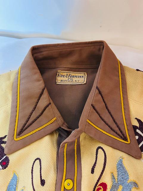Vtg 1940s Sam A Forman Western Cowboy Cowgirl Wool Rockabilly 40