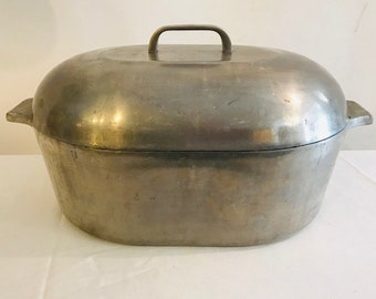 VTG Wagner Ware Magnalite Sidney O 4267-P Oval Turkey Roaster 20" Lg Size Dutch Oven