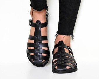 womens black fisherman sandals