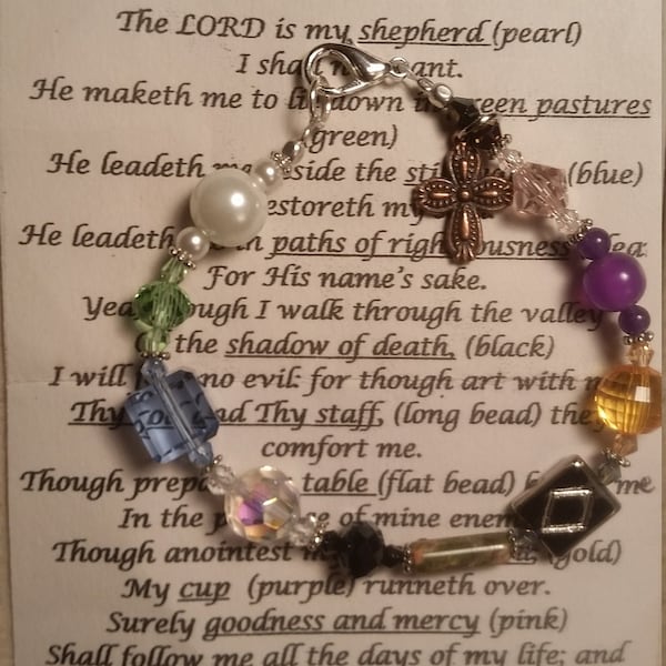 23rd Psalm Bracelet/PRAYER Bracelets/Words of Faith/