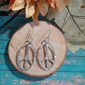 peace sign earrings