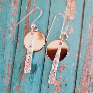 Mixed metal earrings