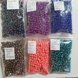 6/0 Seed Beads,,40 grams & 20gr/Compatible w/Miyuki Glass Beads, Jewelry Supplies,