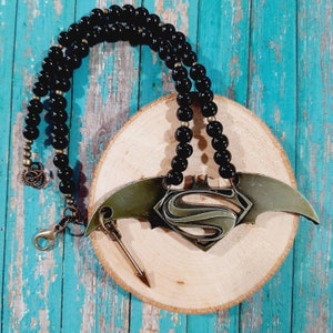 Superhero Necklace/Batman/ Superman/Dark Knight Jewelry