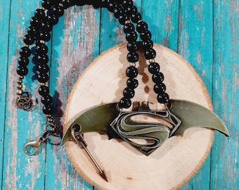 Superhero Necklace/Batman/ Superman/Dark Knight Jewelry