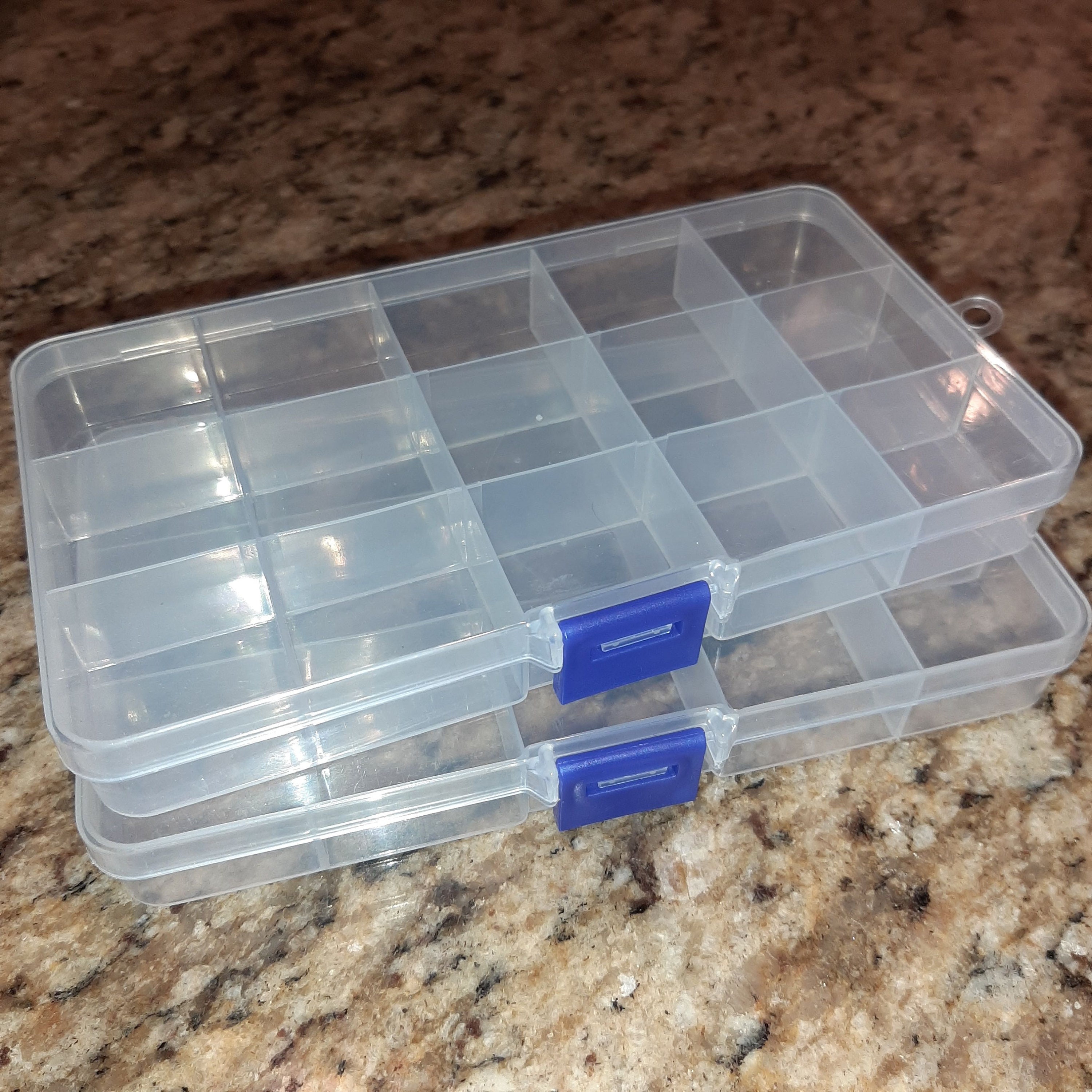 DUONER Plastic Bead Storage Organizer Box Divided Grids 34