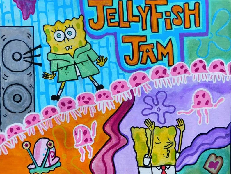 SpongeBob Jellyfish Jam Etsy