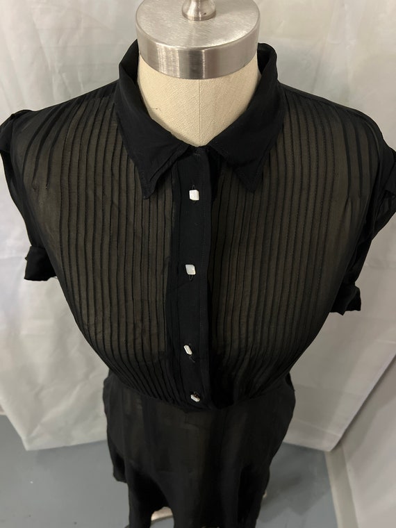 1940’s Nylon Chiffon Sheer Dress - image 3