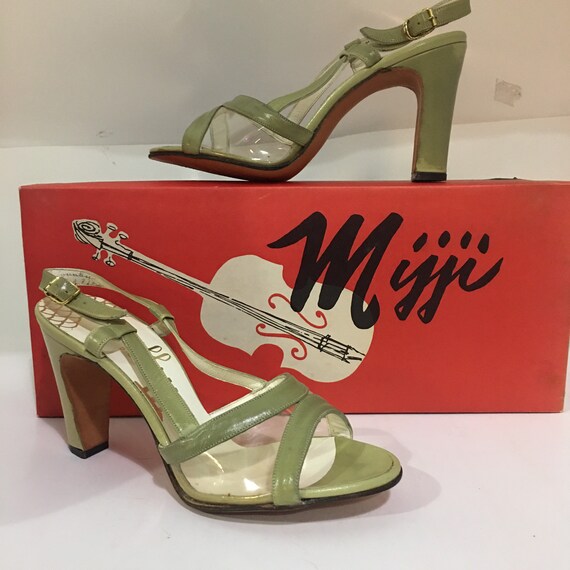 1960s Mijji green heels.