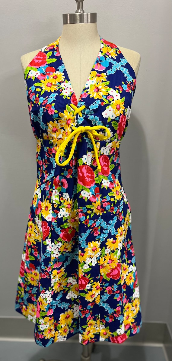 1960s Halter Maxi Dress - image 1