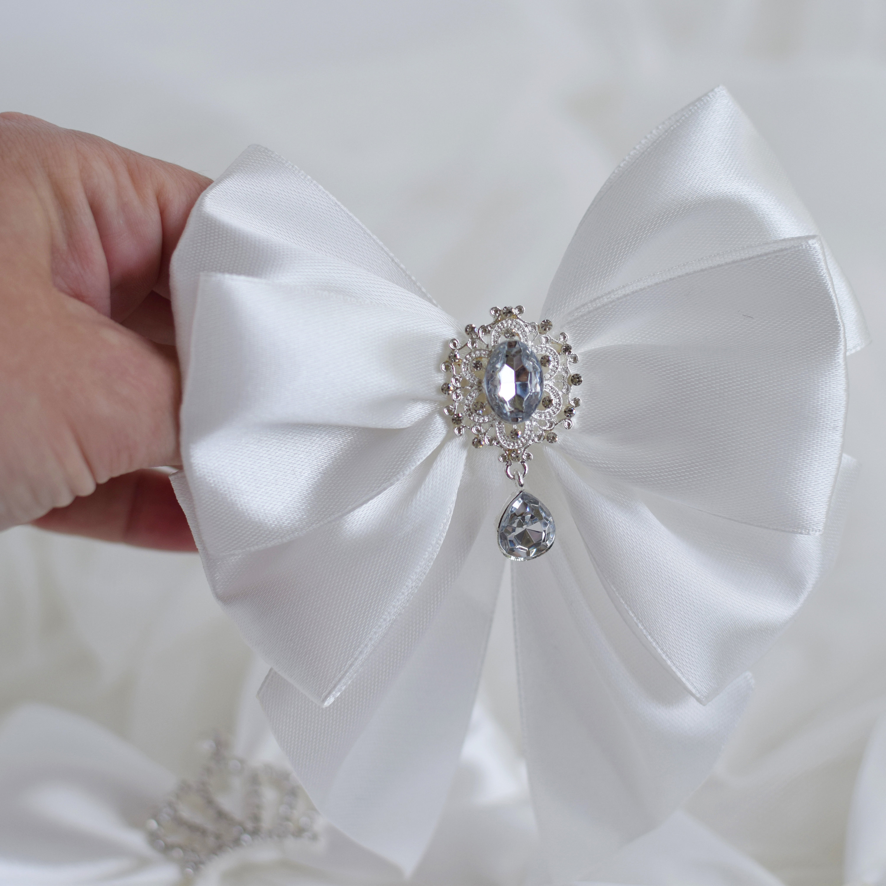 Christmas Tree Bows Satin Tree Bows Xmas off White Bows Etsy UK