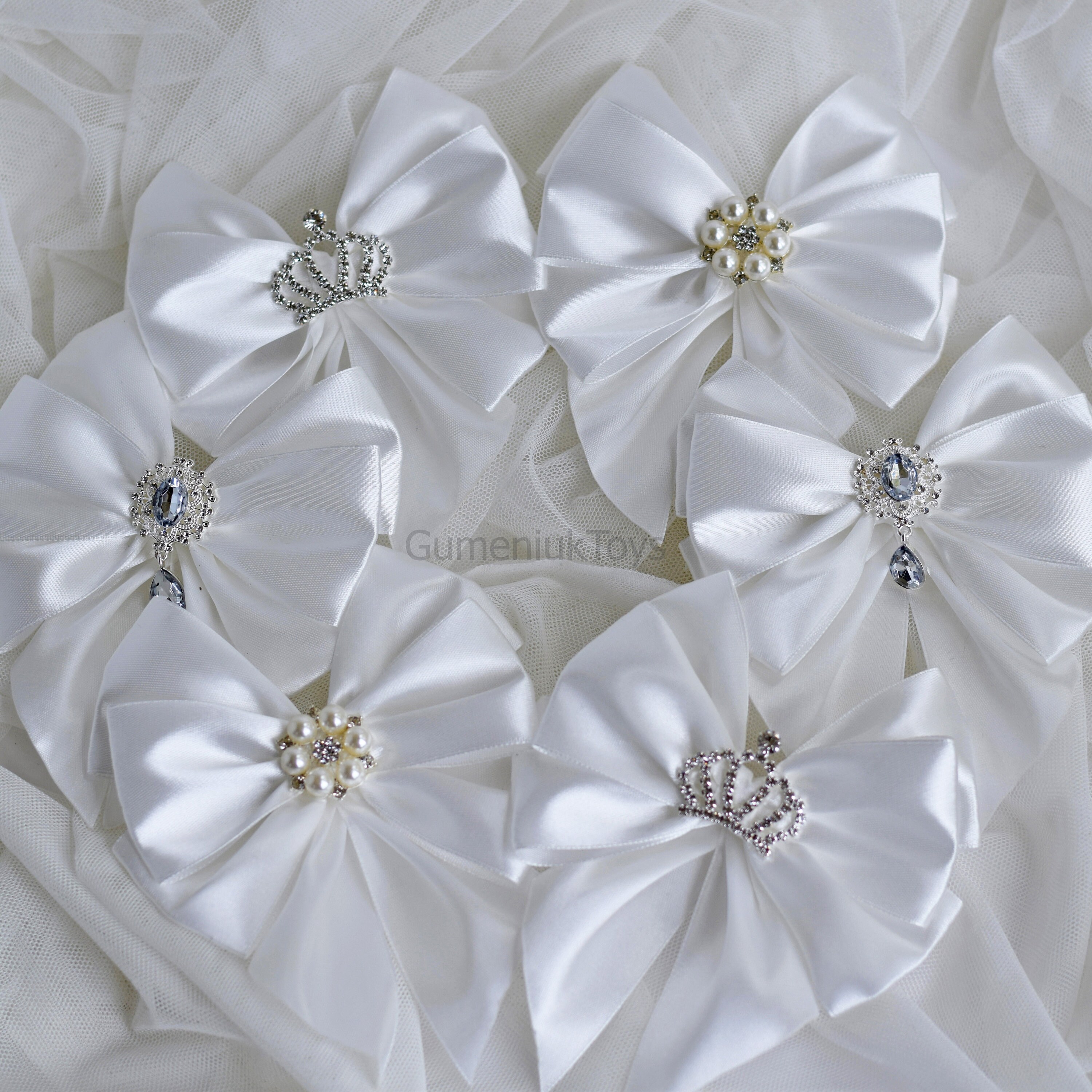 Christmas Tree Bows Satin Tree Bows Xmas off White Bows Etsy UK