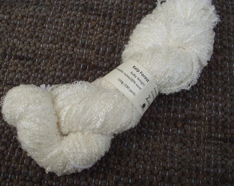 Long Lost Threads Yarn Kelp Forest Boucle of Nylon and Wool 100 grams is 198 yards white