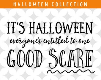 One Good Scare Halloween Movie Inspired Scalable Vector Graphic SVG + PNG files for Cricut Design Space, Silhouette Cameo, & more