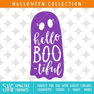 Hello BOO-tiful (3 styles) Scalable Vector Graphic SVG + PNG files for Cricut Design Space, Silhouette Cameo, & more