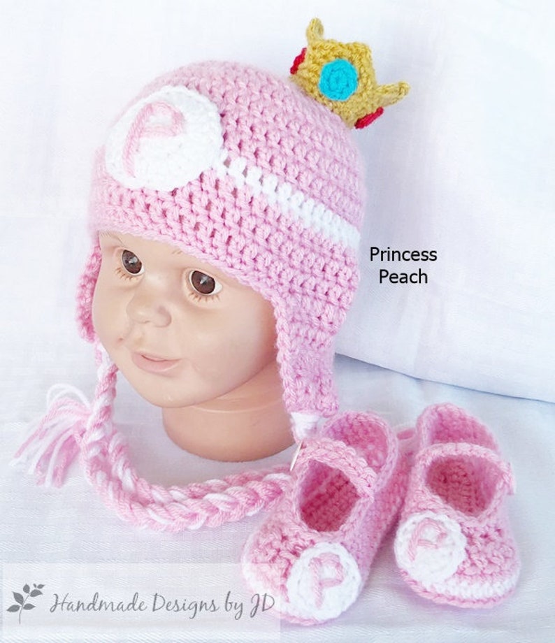 Handmade Crochet Mario Princess Peach 