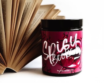 Spicy Books | Dark romance inspired soy wax candle | Bookish candle for readers | Library decor