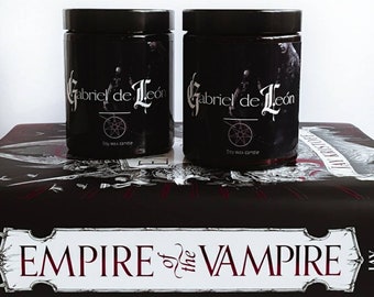 Book "Empire of the Vampire" inspired candle Gabriel de León