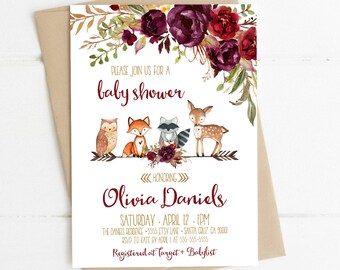 fall invitations etsy