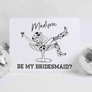 Western Bridesmaid Proposal Card: Cowgirl Bridal Party, Personalized