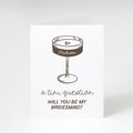 Espresso Martini Bridesmaid Proposal Card, Bridal Party Printed Card