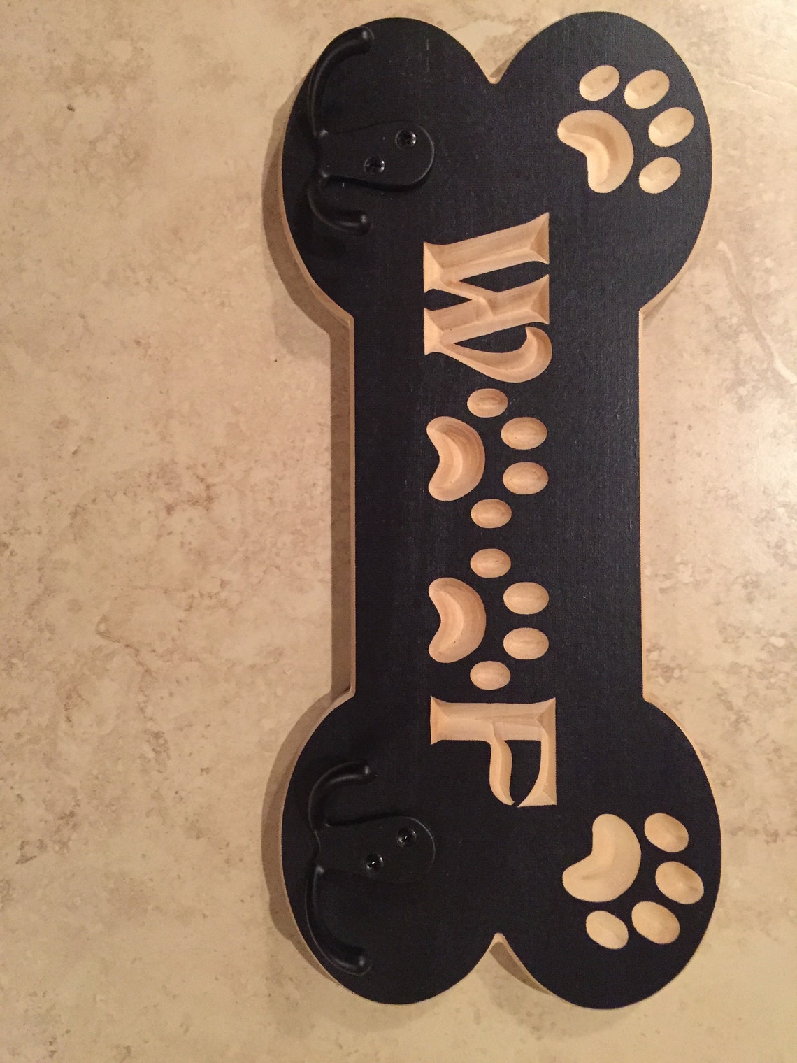 Dog Bone Leash/Collar Holder FREE SHIPPING' Etsy