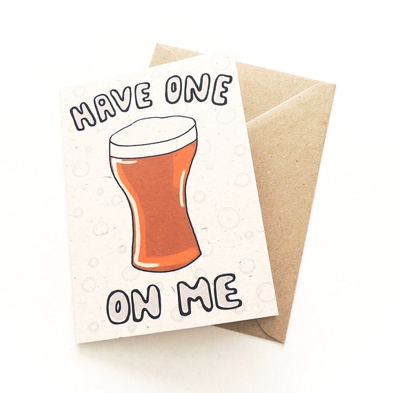Beer Birthday Card For Men Illustrated Congratulations Or Etsy Beer Birthday Card For Men Illustrated Congratulations Or Etsy