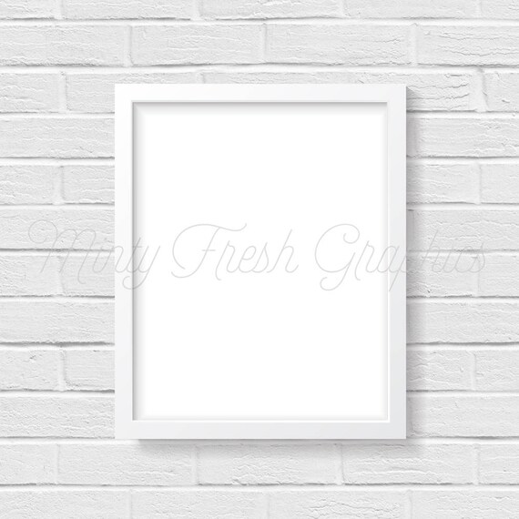 Frame Mockup White Picture Brick Wall 16x20