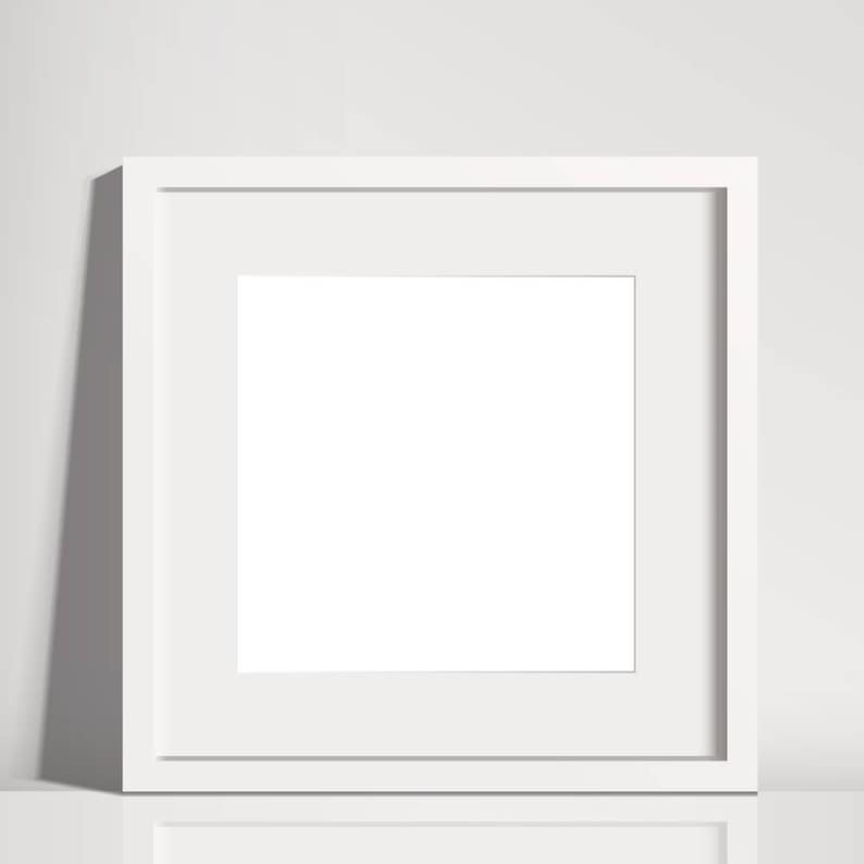 Download Square Frame Mockup White Picture Frame with Mat Empty | Etsy