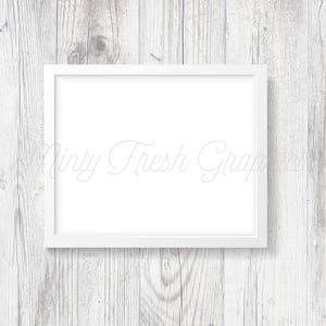 Frame Mockup - White Picture Frame - White Wood Wall - 16x20 Frame - Social Media Photo - Photoshop PSD - Instant Download - Commercial Use