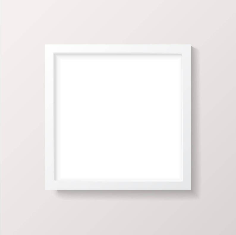 Square Frame Mockup White Picture Frame Empty Frame Etsy UK
