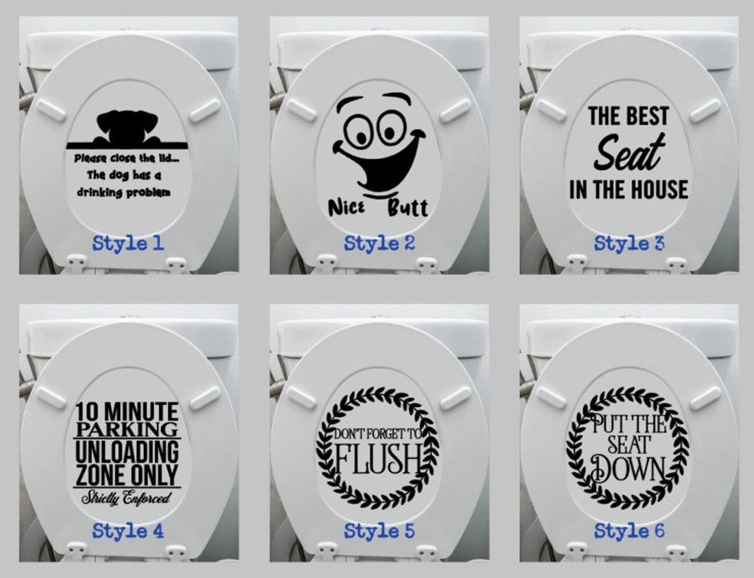 Toilet Seat Decals 2 Etsy
