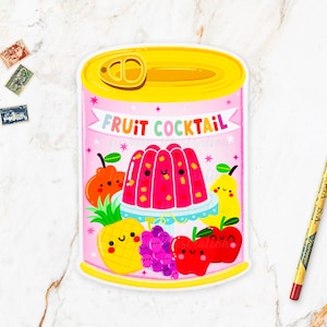Carte postale cocktail de fruits (PTY15). Carte postale de nourriture - Illustration de nourriture - Carte postale découpée - Carte postale en forme - Cadeau de nourriture